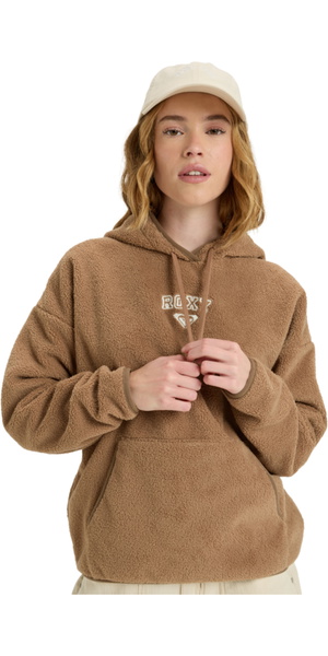 2025 Roxy Womens Cool Calling Polar Fleece Hoodie ERJPF03221 - Woodsmoke